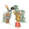 Anillustration Ansichtkaart Muisjes maken sneeuwpop