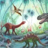 Bijdehansje Postkaart Dino Adventure