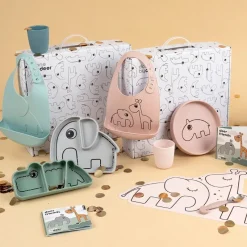 Done by Deer Kinderservies Stick&Stay Cadeauset Blue mix