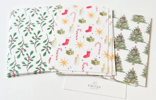 Fritsy Kerstkaart Hulsttakken met Envelop