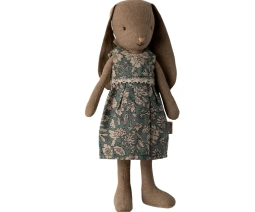 Maileg Knuffel Bunny Size 1 Bruin met Jurk 20cm