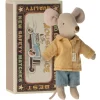 Maileg Knuffelmuis Grote Broer Muis in Luciferdoosje Big Brother 13cm