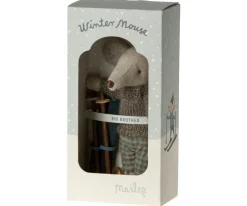 Maileg Knuffelmuis Winter met Skiset Big Brother 13cm
