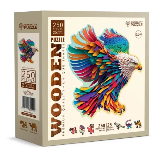 Wooden City Puzzel Hout Bright Eagle 250pcs