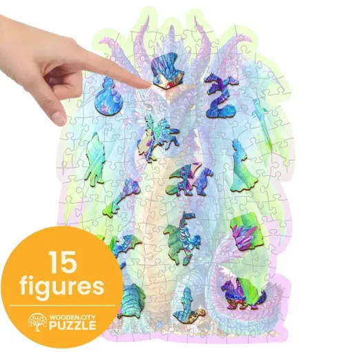 Wooden City Puzzel Hout Magnificent Dragon 150pcs
